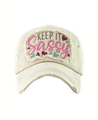 Java's Fashions Boutique  Hats & Caps Stone Keep It Sassy Vintage Cap