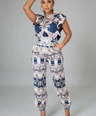 Java's Fashions Boutique  Matching Sets SM / Blue Mimosa Sunday Pant Set