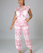 Java's Fashions Boutique  Matching Sets SM / Pink Mimosa Sunday Pant Set