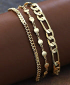 Mia Accessories accessories Layered Gold Chain Link Bracelet