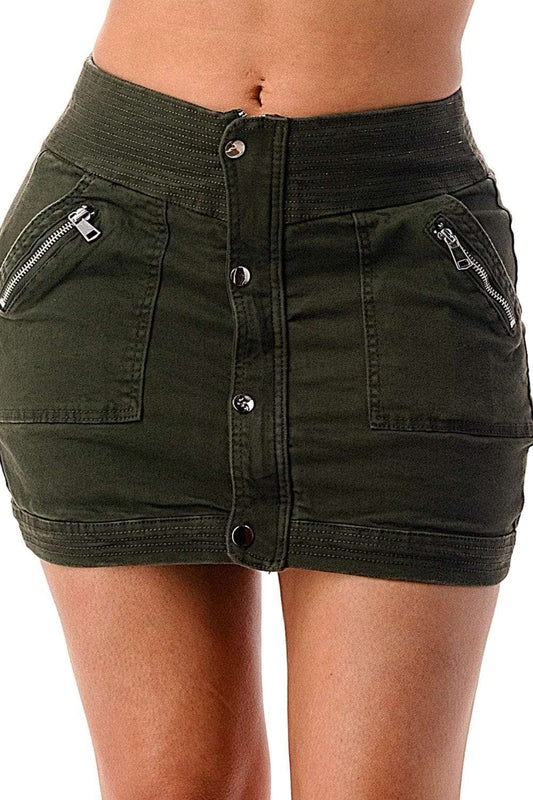 Java's Fashions Boutique  Bottoms Alexa Zipper Mini Skirt