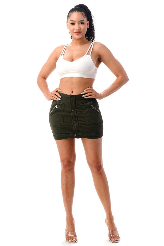 Java's Fashions Boutique  Bottoms SM Alexa Zipper Mini Skirt