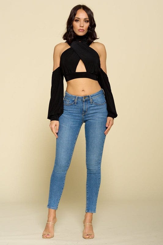 Java's Fashions Boutique  Fashion Tops Still Falling Crop Top