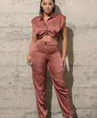 Melrose Matching Sets SM / Mauve Classy Girl Pants Set