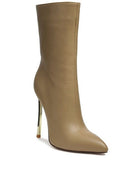 Rag Company shoes Taupe / 7 LONDON RAG OVER THE ANKLE STILETTO BOOT